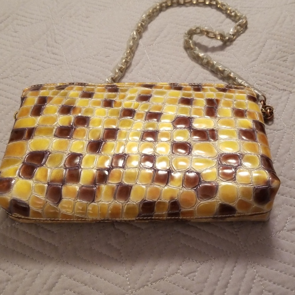 Sabina leather croc crossbody. Nwot